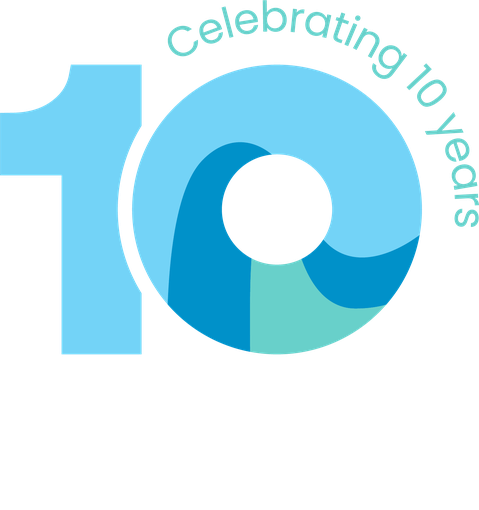 Celebrating 10-years The Rivers CofE Academy Trust logo